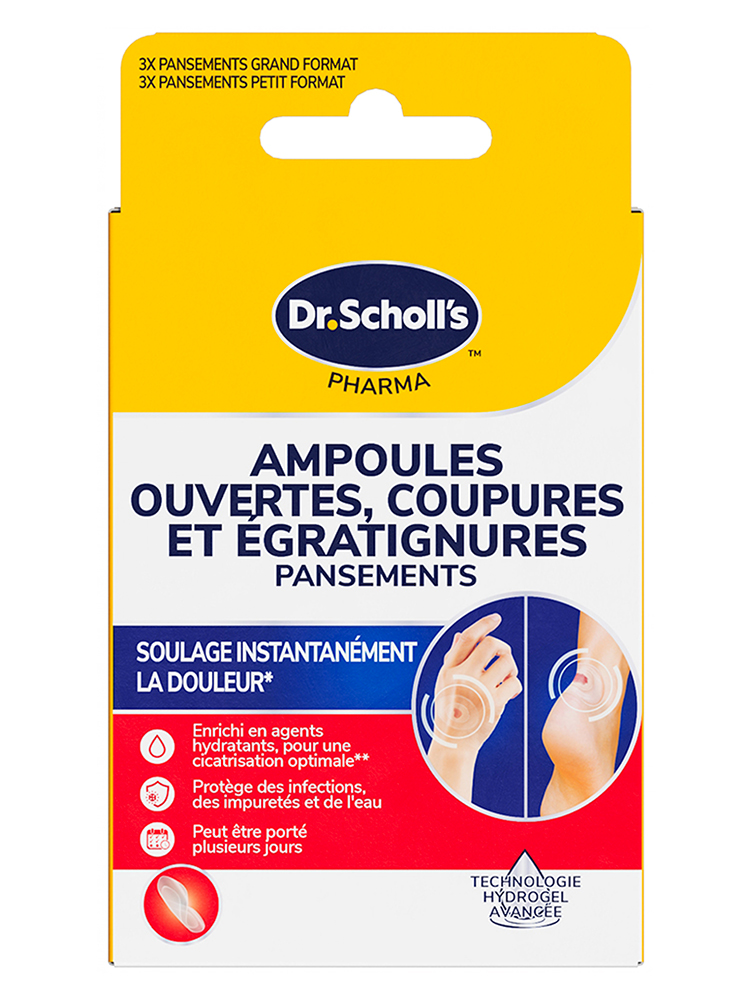 Scholl Ampoules Ouvertes Égratignures et Coupures 6 Pansements
